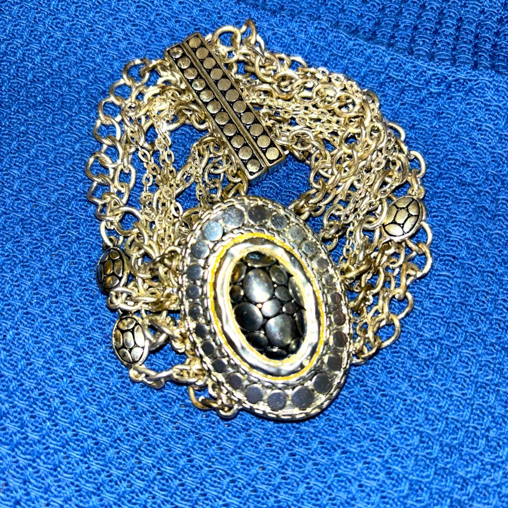Silver metal magnetic bracelet